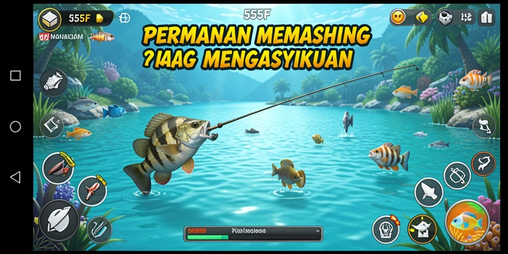 Gameplay 555F yang menggugah semangat memancing.