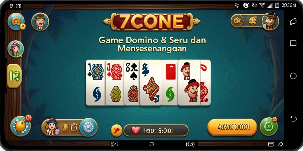 Tampilan menarik permainan domino di 7CONE.