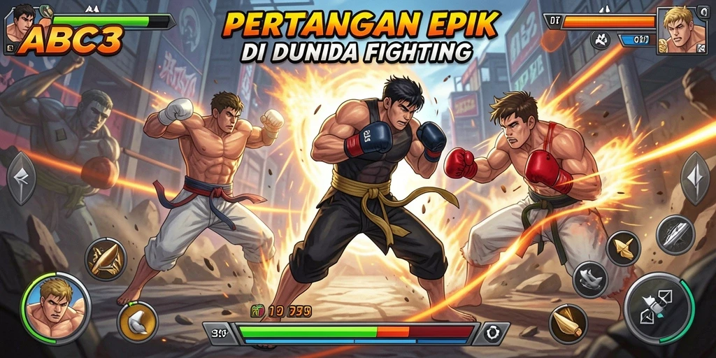 Screenshot dari gameplay <strong>ABC33</strong> yang menampilkan pertarungan seru dan karakter yang kuat.
