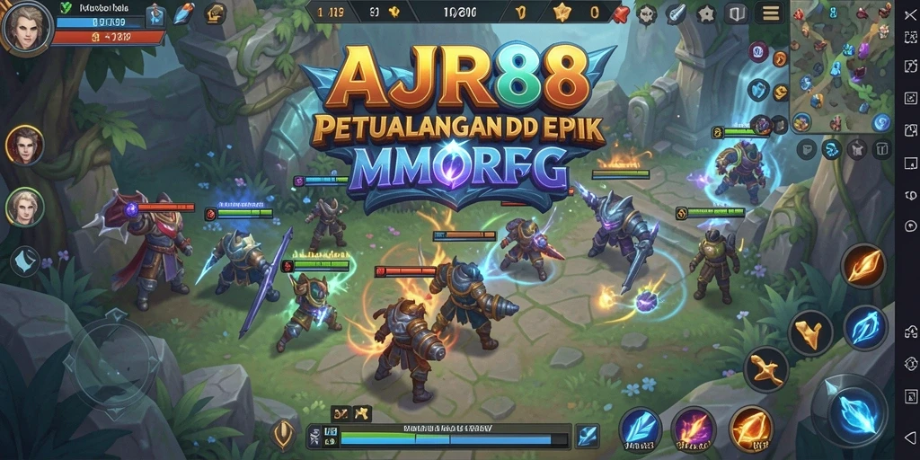 Screenshot gameplay menunjukkan aksi seru dalam misi MMORPG.