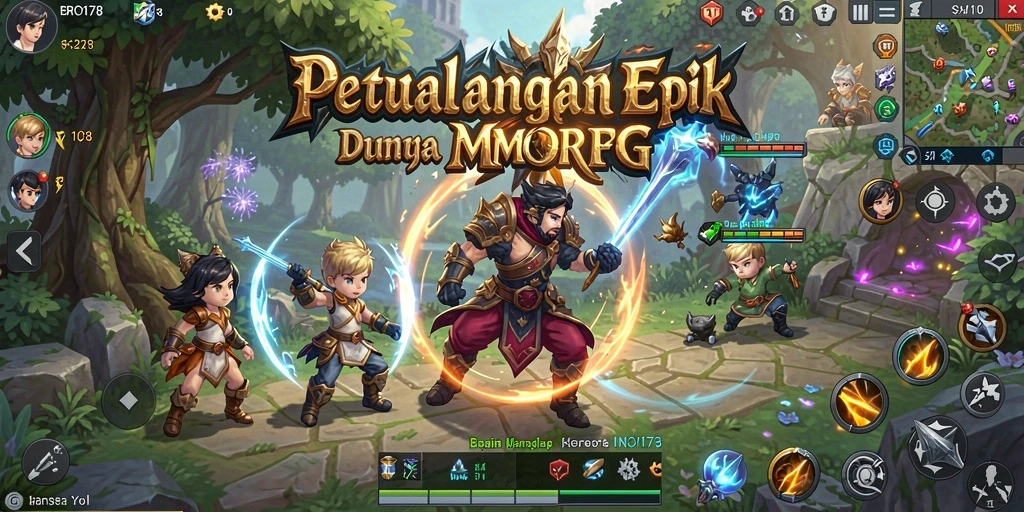 Screenshot BRO178 menampilkan pertempuran epik dalam gameplay MMORPG.