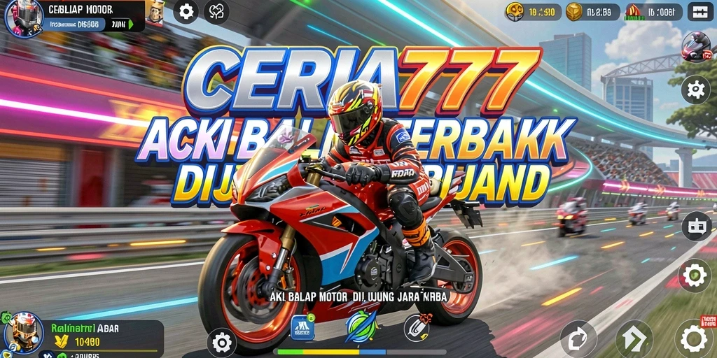 Tampilan menegangkan saat balapan motor di CERIA777.