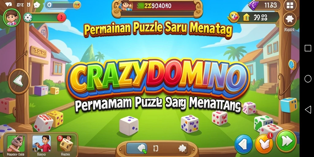 Tampilan gameplay seru dan menantang di CRAZYDOMINO.