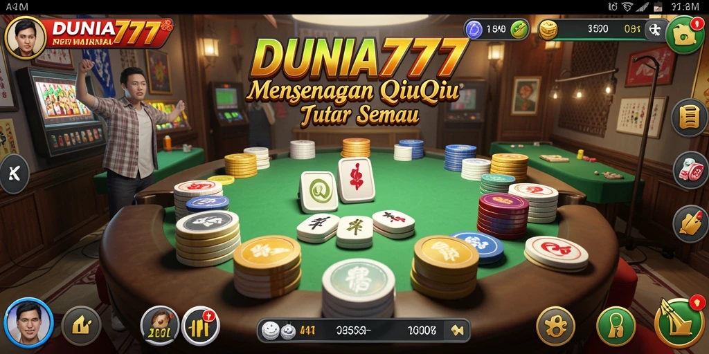Screenshot DUNIA777 menampilkan gameplay seru QiuQiu.