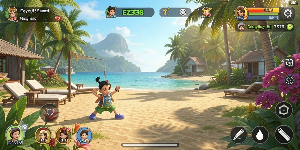 Tampilan gameplay EZ338 yang menarik dan menghibur.