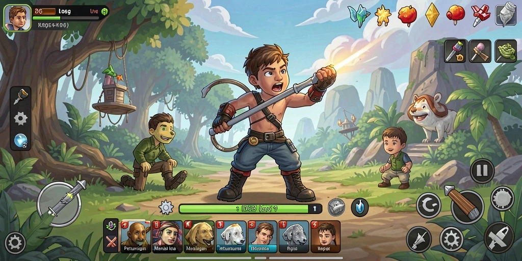 Tampilan menarik dari gameplay Idle ID66 dengan karakter dan animasi.