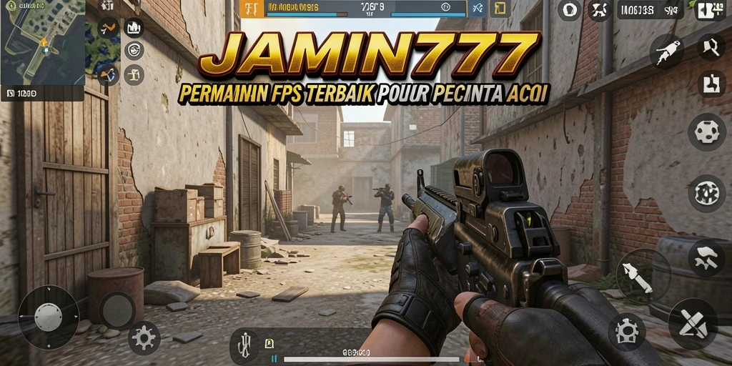 Screenshot menampilkan aksi seru dalam game FPS JAMIN777.