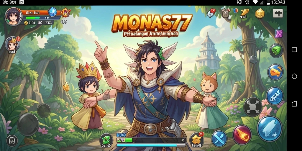 Tampilan gameplay MONAS77 yang menarik dan penuh aksi anime.
