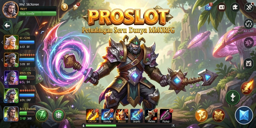 Screenshot gameplay PROSLOT menampilkan aksi mendebarkan di dunia MMORPG.