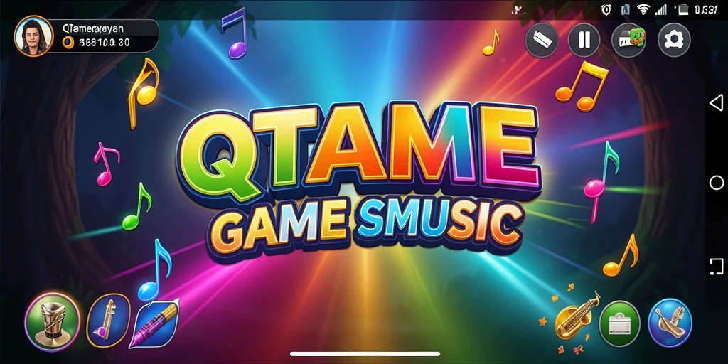 Tampilan gameplay musik yang seru dan interaktif di QTGAME.