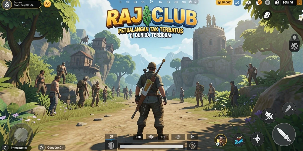 Tampilan gameplay menarik di dunia terbuka RAJACLUB.