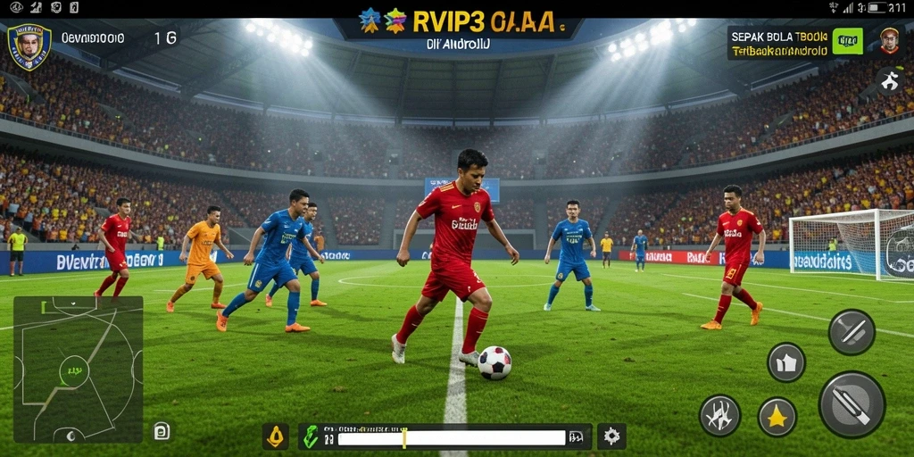 Tampilan gameplay <strong>RVIP3</strong> yang menegangkan dengan aksi sepak bola seru.