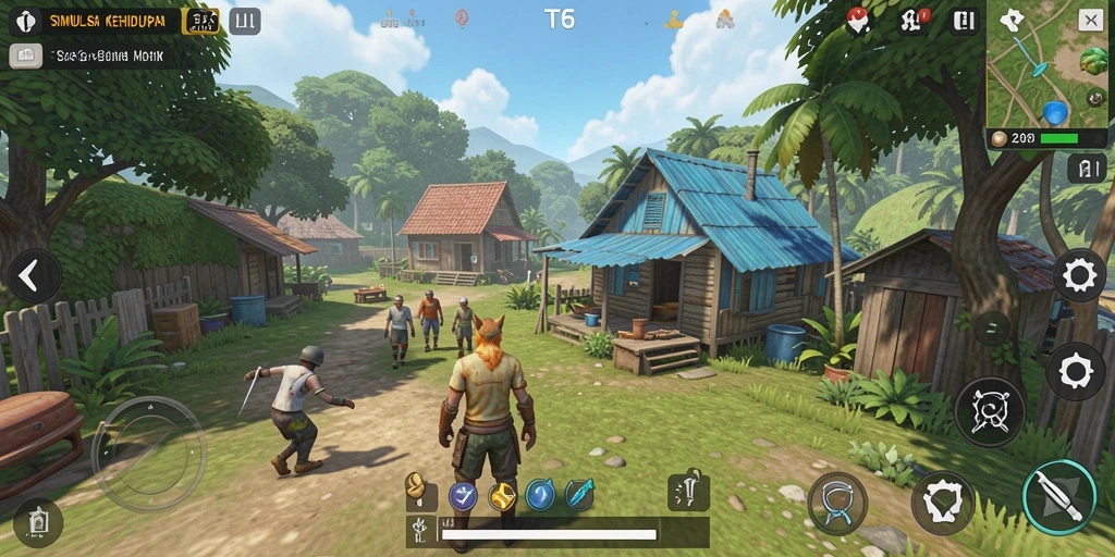 T6 menampilkan gameplay simulasi kehidupan yang interaktif dan menarik.