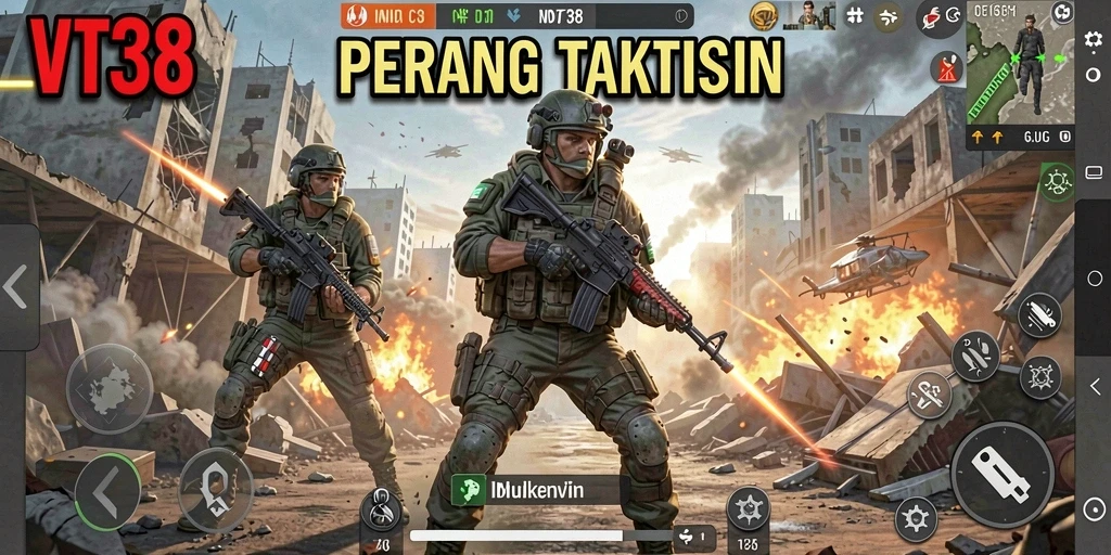 Tampilan intens pertempuran dalam VT38 yang menguji strategi pemain.